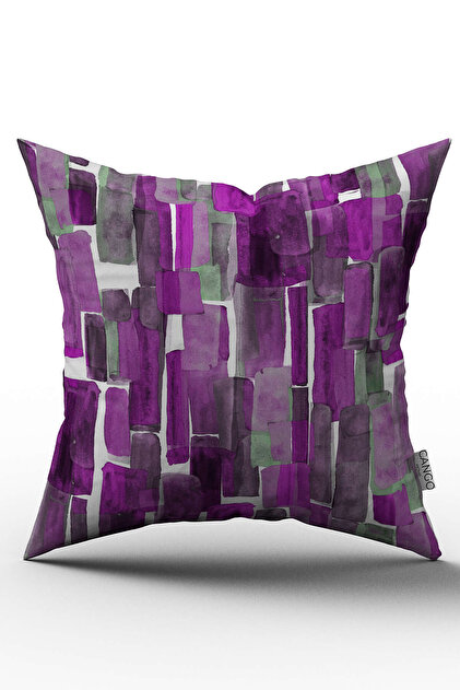Double Sided Purple White Abstract Decorative Throw Pillow Pillow Case - Cgh263-ct