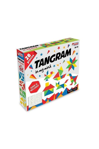 DEDE Kutu Oyunları 03698 , Tangram 28 Parça Yapboz Eğitici Oyuncak Oyun