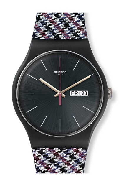 Warmth Black Dial Men's Watch SUOB725