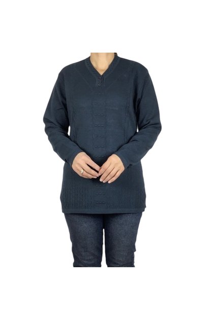 Women's Covered Three Button Thick Winter Mother Bluz