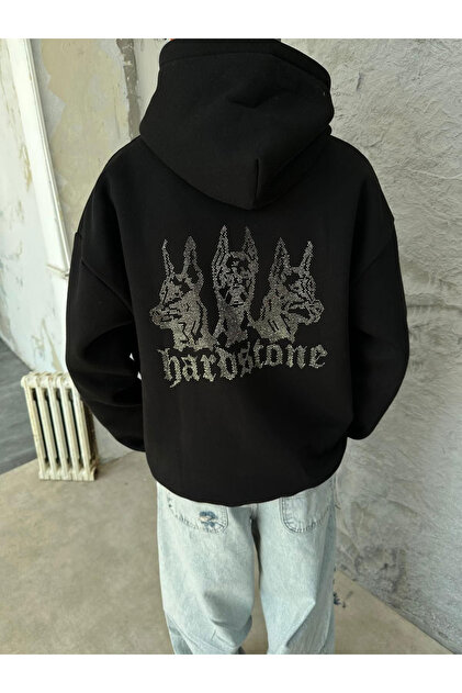 Gofeel Y2K Hardstone Taş Detaylı Hoodie Oversize Sweatshirt Gofeel Y2K Hardstone Taş Detaylı Hoodie Oversize Sweatshirt