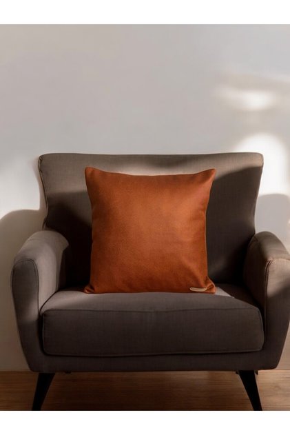 Flat Serisi Suni Nubuk Deri Kare Dekoratif Kırlent Kılıfı 40x40 - 45x45 - 50x50 cm (4 Renk)