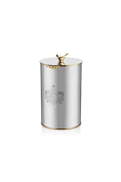 Large Jar with Black Pearl Bird 12.5/12.5/24cm 1Mg-16689