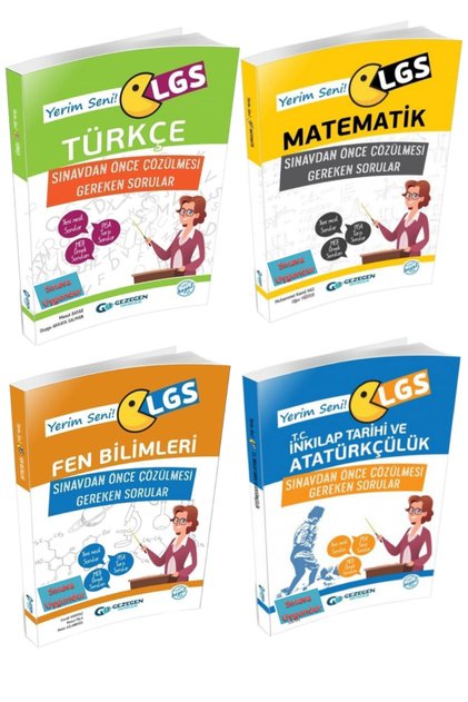 8. sınıf LGS Yerim Seni Türkçe Matematik Fen Bilimleri İnkılap Tarihi ve Atatürkçülük Soru Bankası