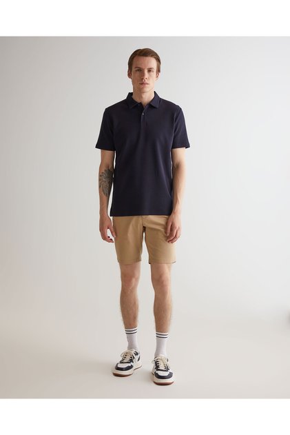 Erkek Bej Slim Fit Şort