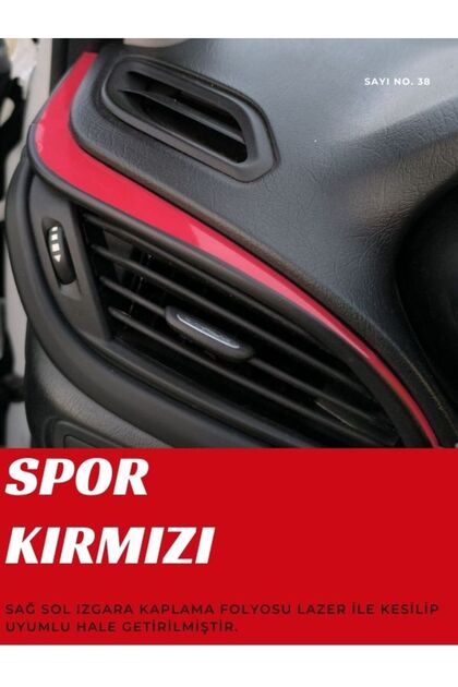 FİAT EGEA SEDAN VE CROSS UYUMLU HAVALANDIRMA IZGARASI SPOR KIRMIZI KAPLAMASI