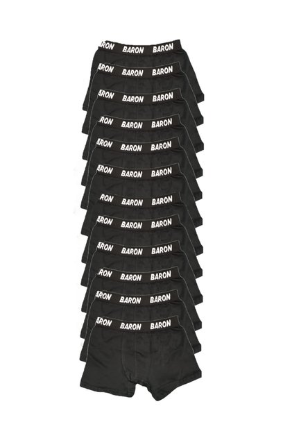 12 pieces economical Stretch Fabric boxer shorts black