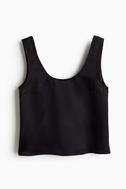 Silk-blend vest top