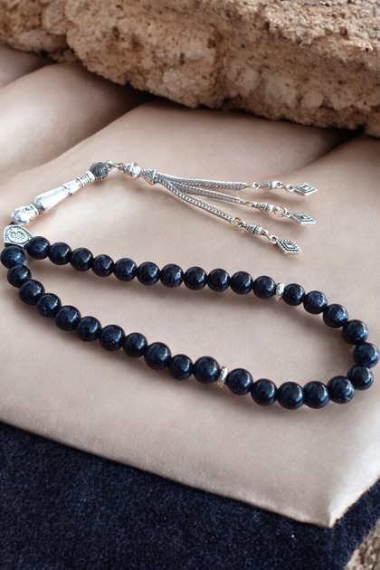 Star Jasper Stone Rosary 33' Luxury Rosary Original Natural Stone Colorfast Glitter Shiny Rosary