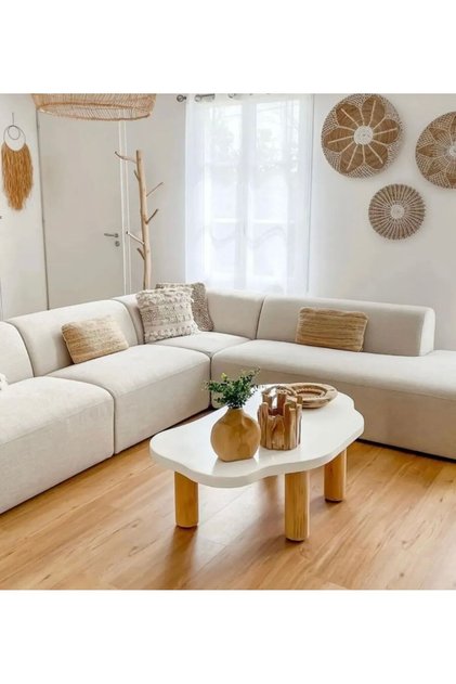 TREELAB Bohem Orta Sehpa, Design Sehpa, Ahşap Masa, Bulut Sehpa, Bulut Masa