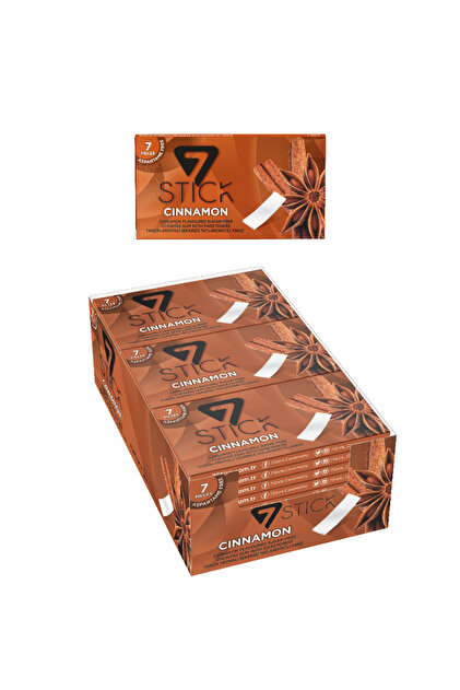 7 STICK Şekersiz 7'li Tarçın Aromalı Sakız 14,5gr (24 ADET