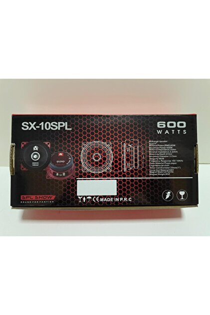 NETEX AQOUSTİCS SX-10SPL 10 CM MİDRANGE 600 WATT MAXİMUM POWER