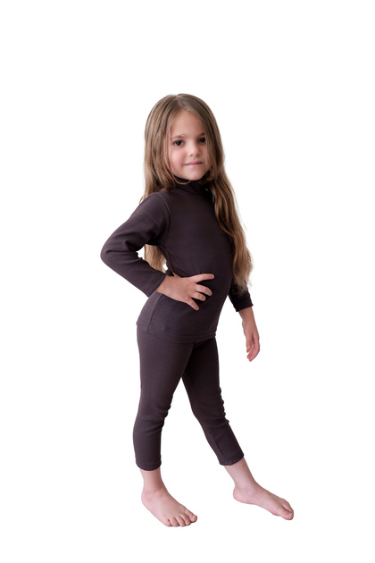 Female Child 2-6 Years Old Organic Corduroy Natural Cotton Lycra Basic Half Fisherman Bodysuit Blouse