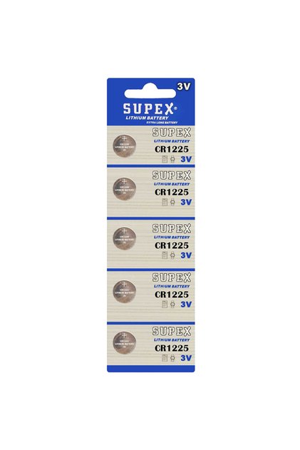 Supex Cr1225 3 Volt Lityum Pil (5Lİ PAKET FİYATI)