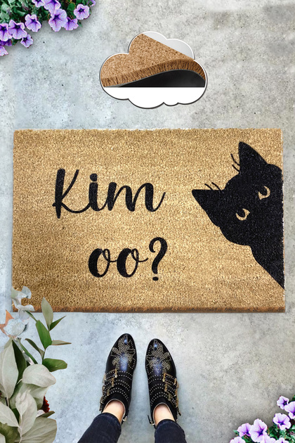 Coco Kim oo 40x60 Cm Kıl Paspas, Dekoratif Çok Amaçlı İç Ve Dış Kapı Paspası