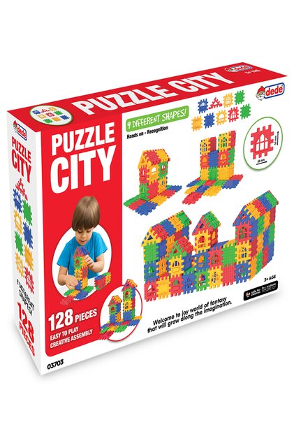Puzzle City 3d Yapı Ve Tasarım Blokları 128 Parça