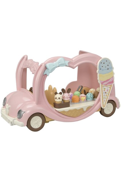 Ice Cream Van | Pastel Pink | Toy Vehicle for Mini Dolls and Playsets