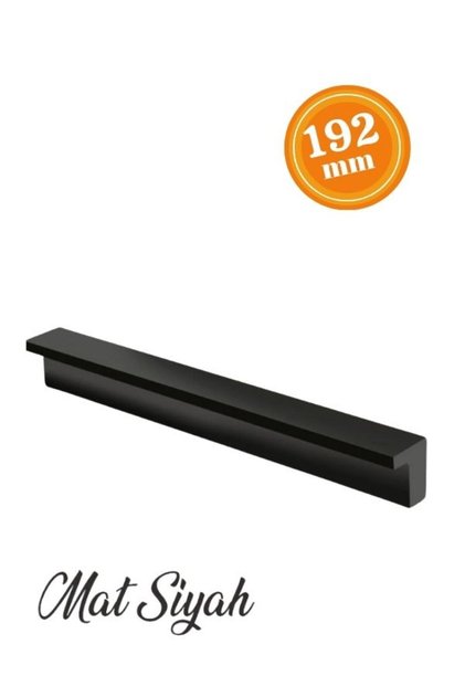L Alüminyum Dolap Kulpu Mat Siyah 128mm