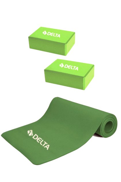 Comfort Floor with Carrying Strap 10 Mm Pilates Cushion Yoga Mat 2 Pieces Yoga Block Double Yoga Block