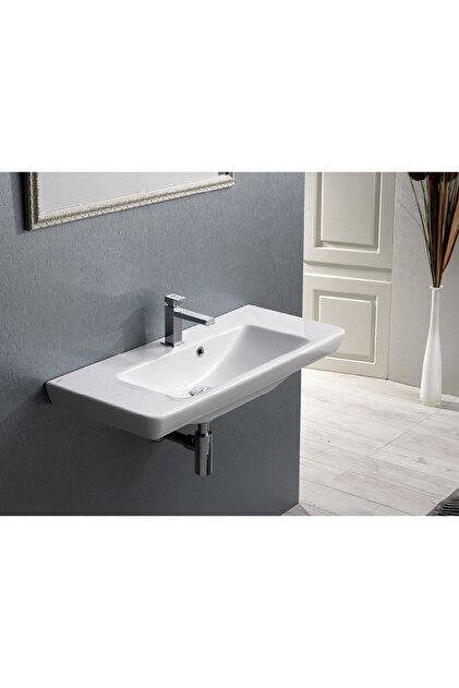 TURKUAZ Cerastyle Porto 55 X 38 Cm Mini Dolap Uyumlu Lavabo