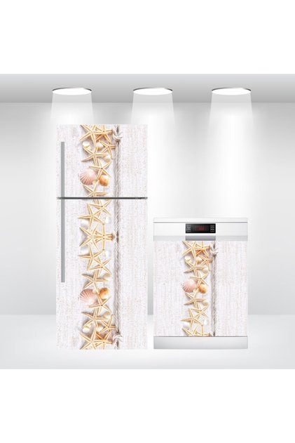 Refrigerator and Dishwasher Door Self-Adhesive Sticker Foil Sea Themed
