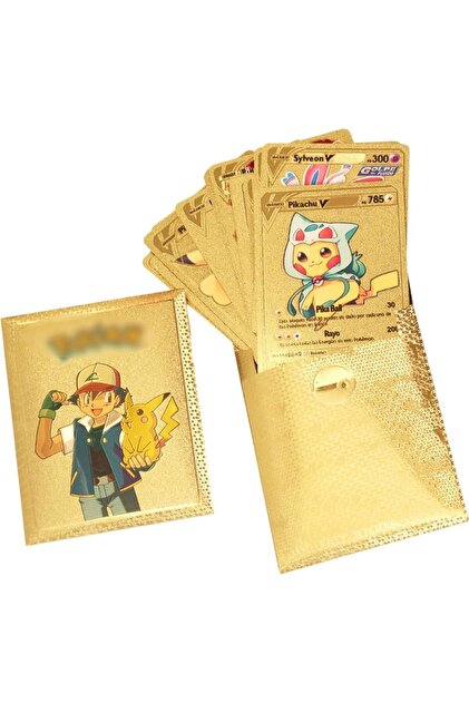 karinabest Pokemon Flexible Quality Gold Color 1 Pack (10 Cards) Playing Card- Trendyol karinabest Pokemon Flexible Quality Gold Color 1 Pack (10 Cards) Playing Card- Trendyol
