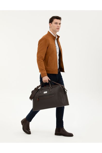 Men's Brown Sports Travel Bag 50288755-Vr029