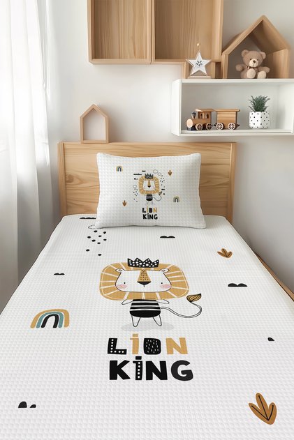 Lion King Patterned Single Child Pique Set Tlap-198