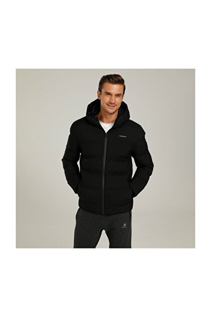 Nolan Coat Erkek Siyah Şişme Mont