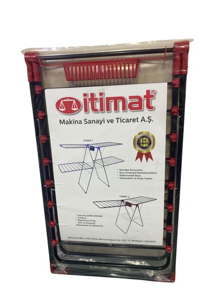 İtimat Çamaşır Kurutma Teli Kalın Borulu Mandal Sepetli