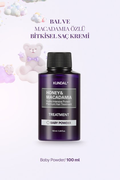 Intensive Moisturizing and Nourishing Conditioner Kundal Honey&Macadamia Protein Treatment 100ml Baby Powder