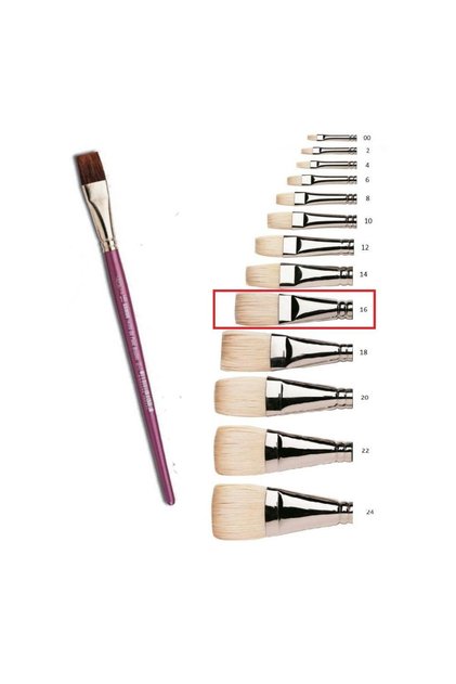 Oil Paint Brush 16 Number Sable Acrylic Paint Brush No:16 Yachtsi Tip 1 Piece Oil Painting Brush
