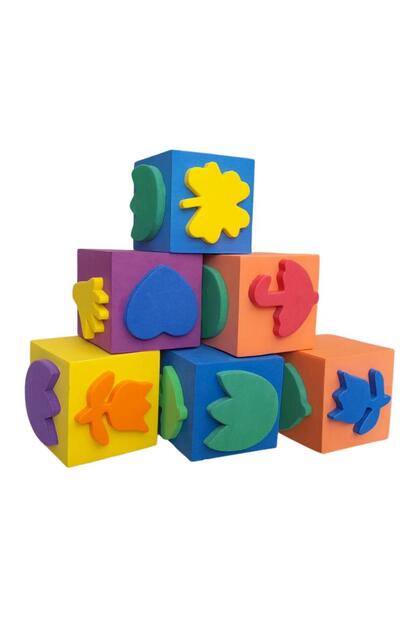 Sünger Baskı Eva Küp 5x5 Cm 6 Adet 1 Paket Küp Eva Baskı 1 Paket