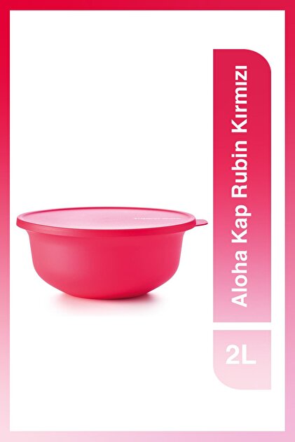 Tupperware Aloha Meyve ve Sebze Saklama Kabı Rubin Kırmızı 2 lt