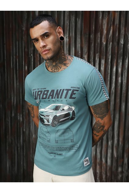 Graphic Print Cotton Regular Fit T-Shirt