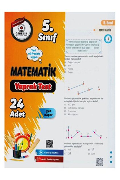ÖZDEBİR YAYINEVİ 5.Sınıf Yeni Müfredat Matematik Yaprak Test