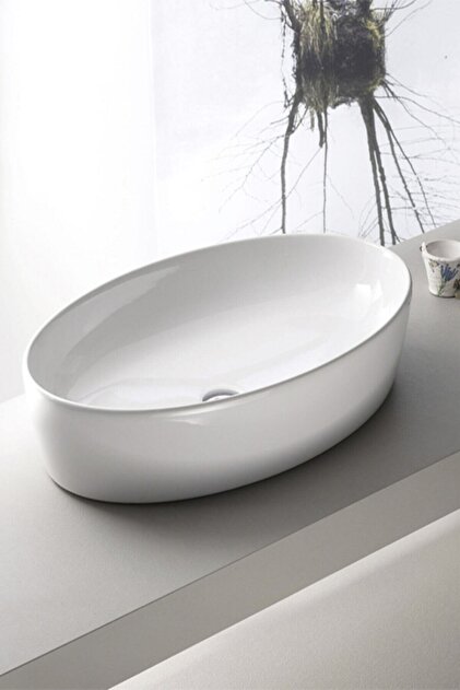 TURKUAZ Cerastyle One 67 X 42 Cm Tezgah Üstü Çanak Lavabo Deliksiz