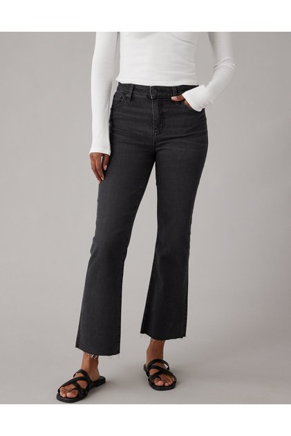 Ae Next Level High-Waisted Kick Bootcut Crop Jean