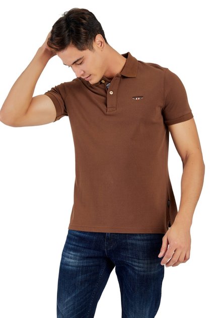 Erkek Kahverengi Polo Tisört