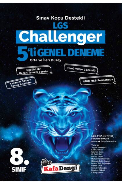 Kafa Dengi Yayınları Güncel 8.sınıf 5'li Challenger Paket Deneme