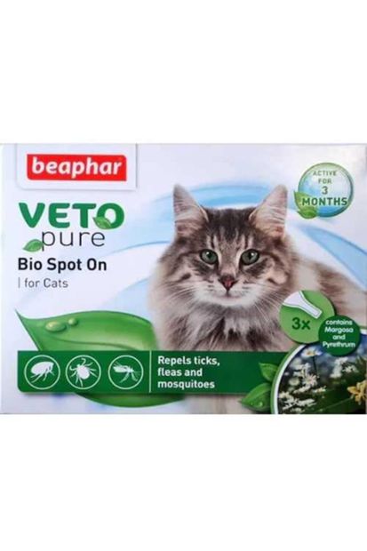 Beaphar Veto Pure Bio Spot On Kedi Pire Ve Kene Damlası - 1