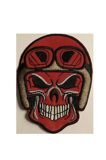 Kurukafa Red Skull Motorcycle Skull Patch Amblem Peç Arma Ve Kot Yaması