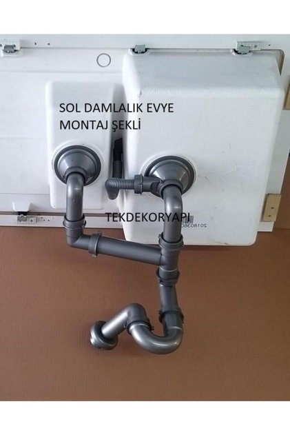 Granit Evye Sifonu Takım 1,5göz Teka Franke Blonco Sifonu