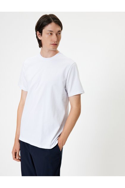 Basic T-Shirt Short Sleeve Crew Neck Cotton