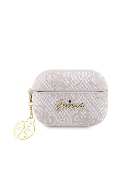 Pro 2 Uyumlu Kulak İçi Kulaklık Kılıf Guess Lisanslı 4g Desenli Metal Script Logolu 4g Charm
