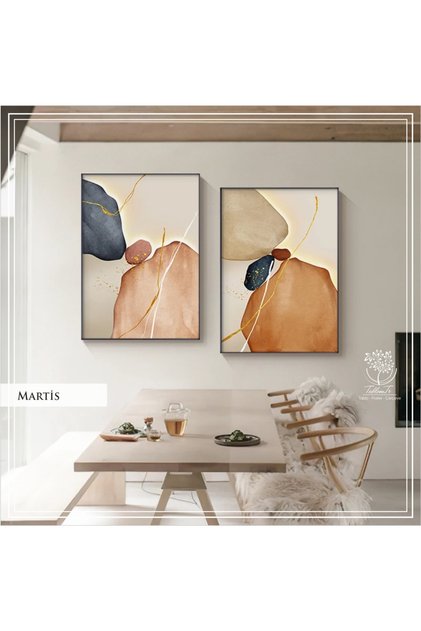 Metal Framed Real Glass TableMartisA Duo Set