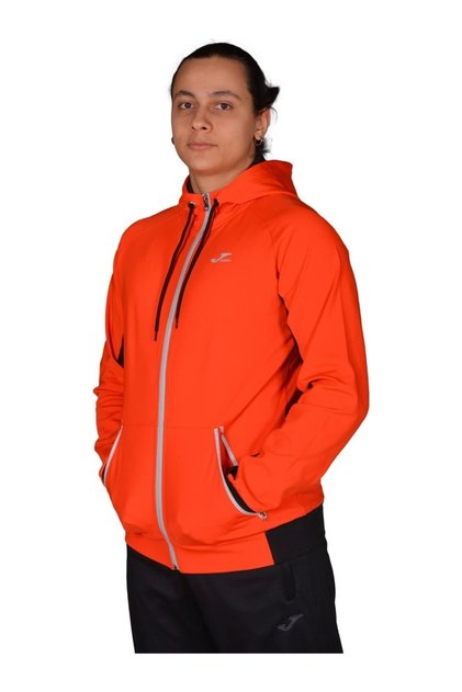Men's Orange-Black Hooded Sports Sweatshirt 4231303