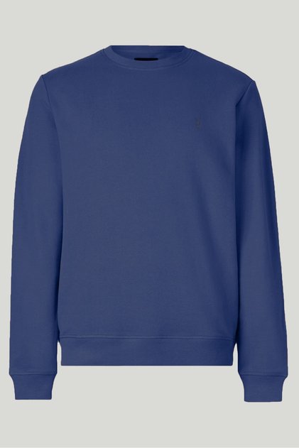 Indigo Color Basic Crew Neck Relaxat Regular Hanorac pentru bărbați - Indigo