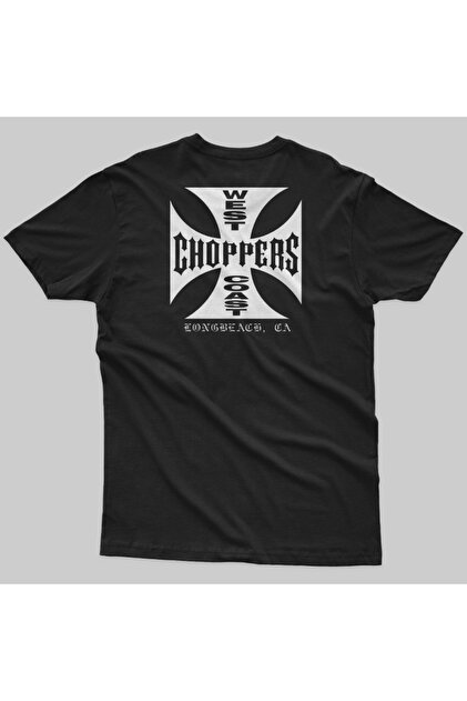 Crazy West Coast Choppers Logo Mens T-Shirt- Trendyol