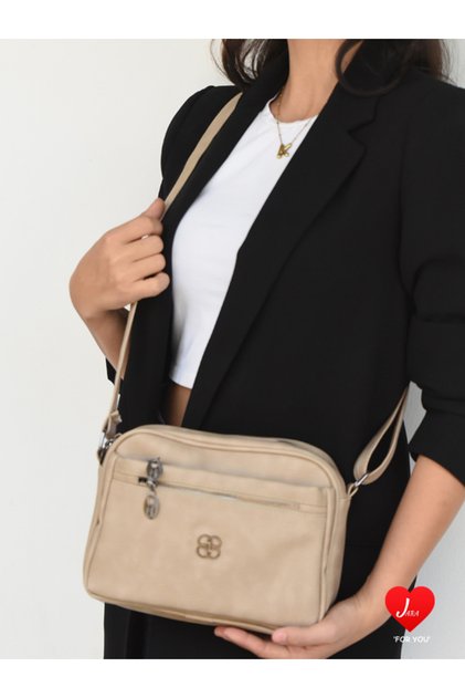 Jara Tıwas Soft Leather Multi-Compartment Shoulder Bag